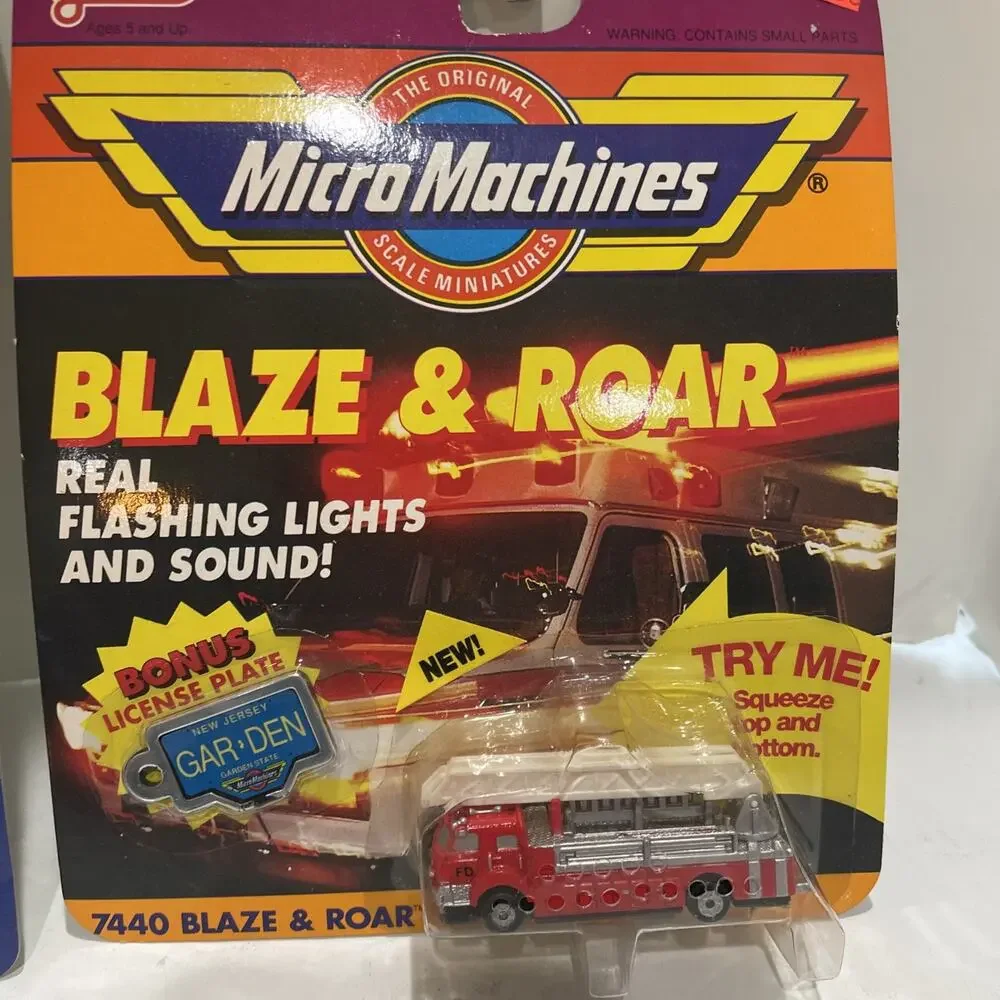 MICRO MACHINES Remote Control Fire Truck 1989 Sealed. And Blaze And Roar 7440